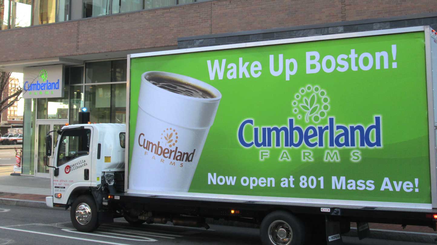 Mobile billboard in Boston