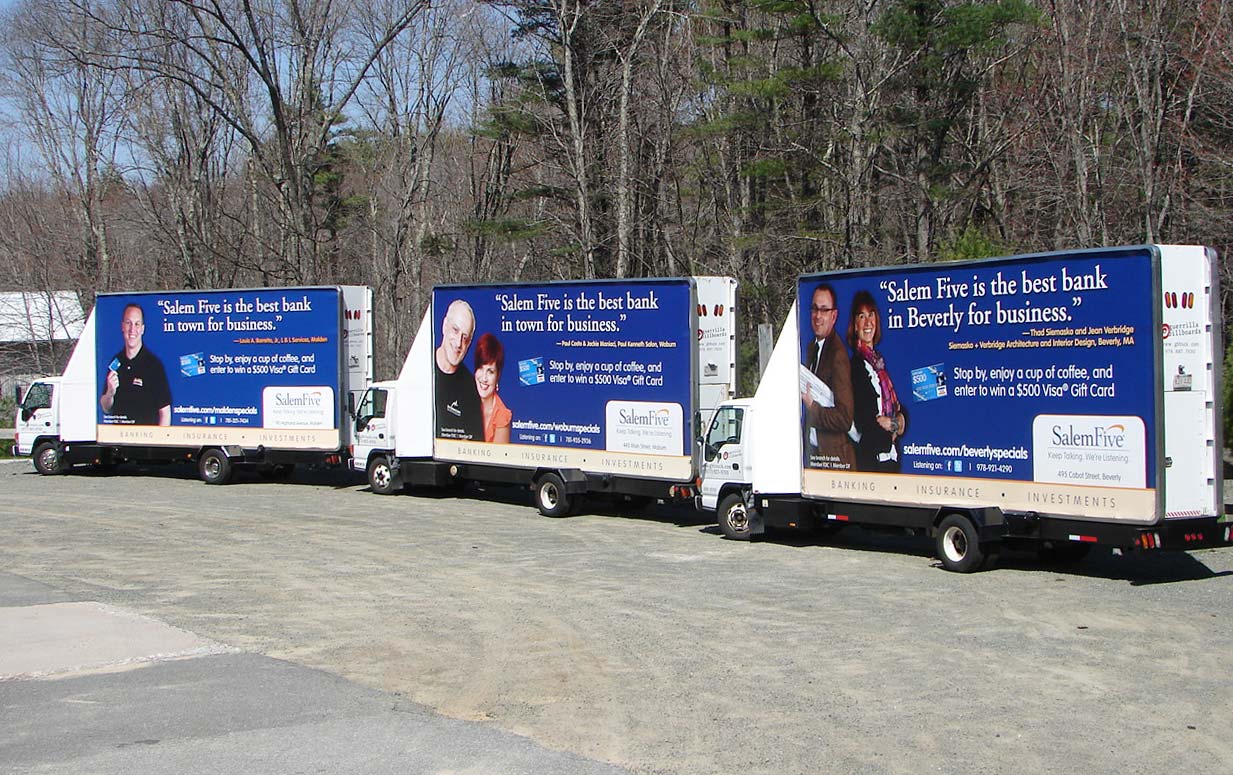 Salem Five - Guerrilla Mobile Billboards