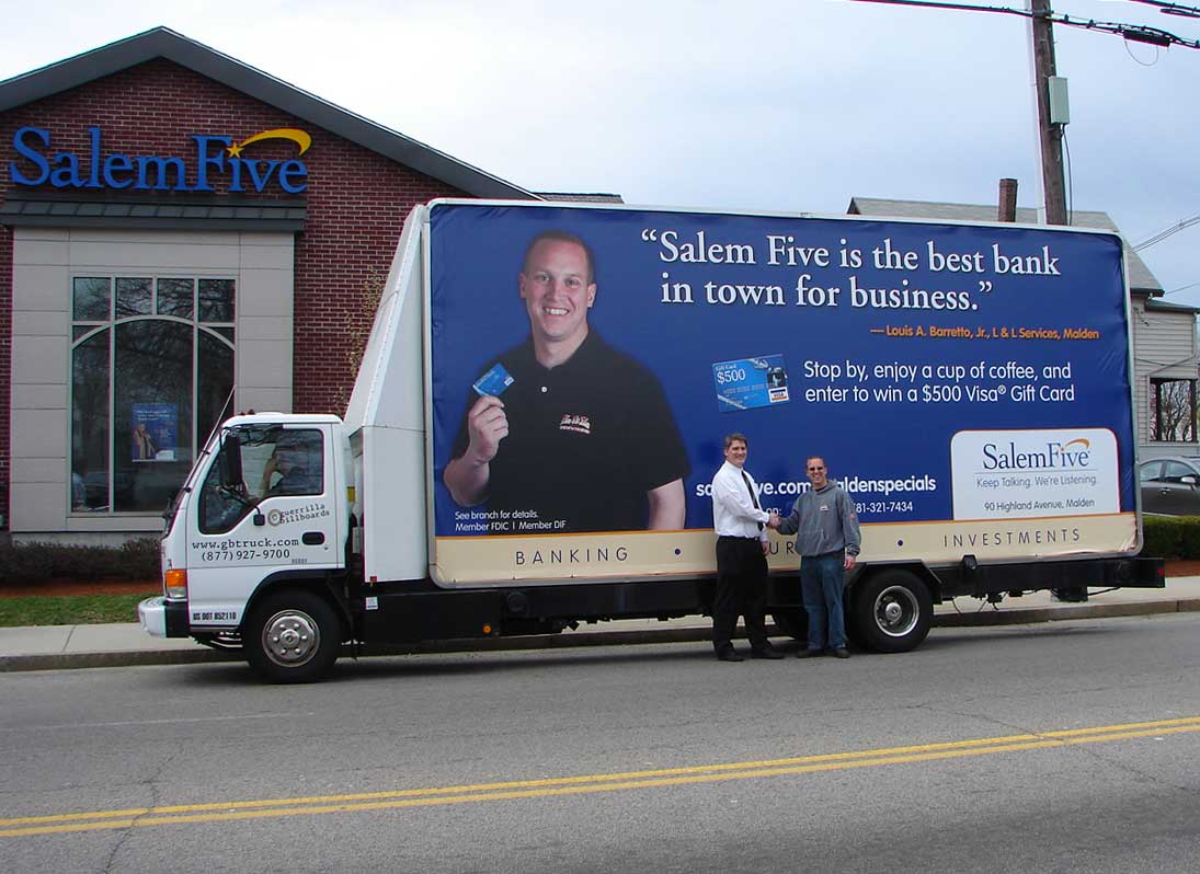 Salem Five - Guerrilla Mobile Billboards