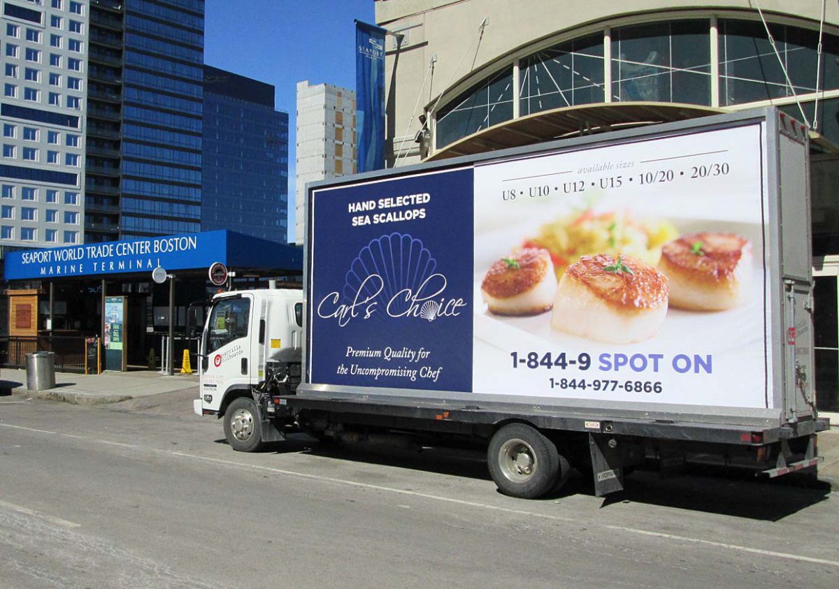 Seafood Show Guerrilla Mobile Billboards