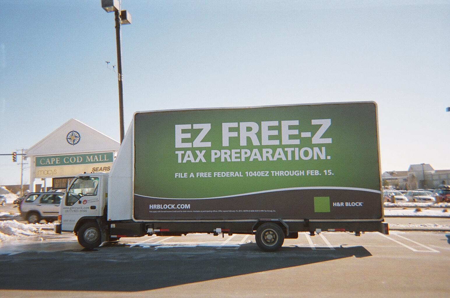 Cape Cod - H&R Block billboard truck