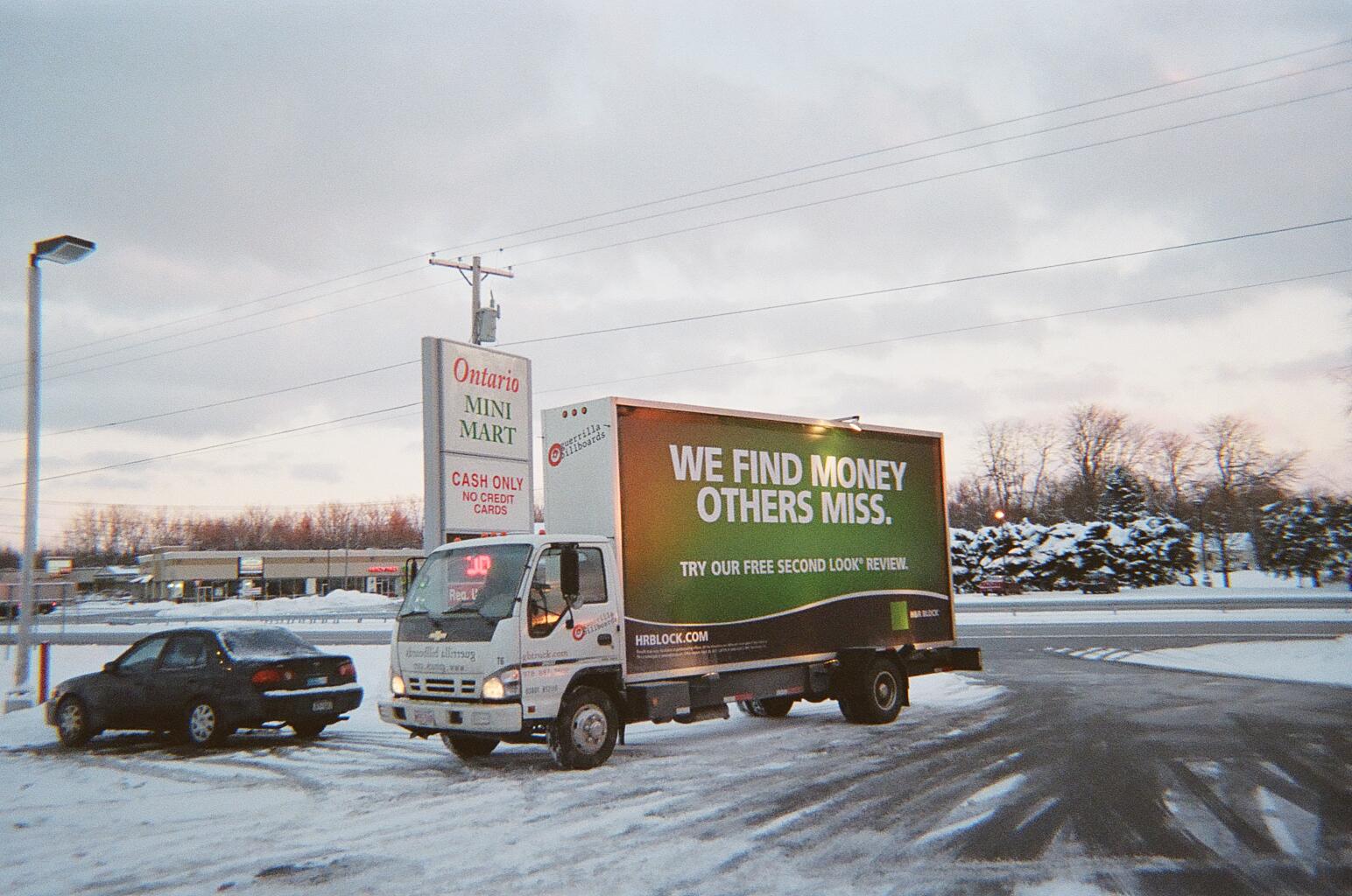 Mobile billboard truck near Rochester NY