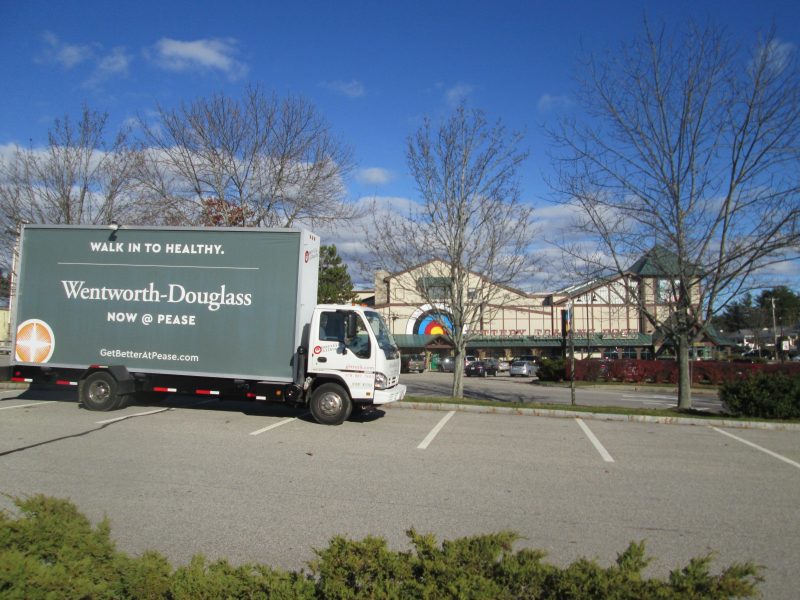 Billboard truck ad in Kittery Maine