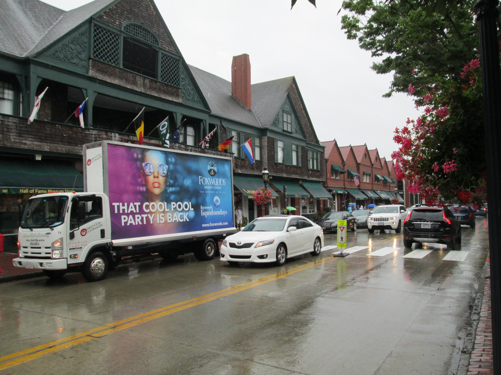 Mobile billboard truck in Newport RI