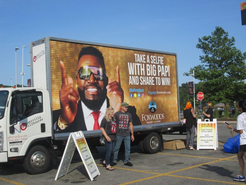 Billboard truck at experiential marketing activation
