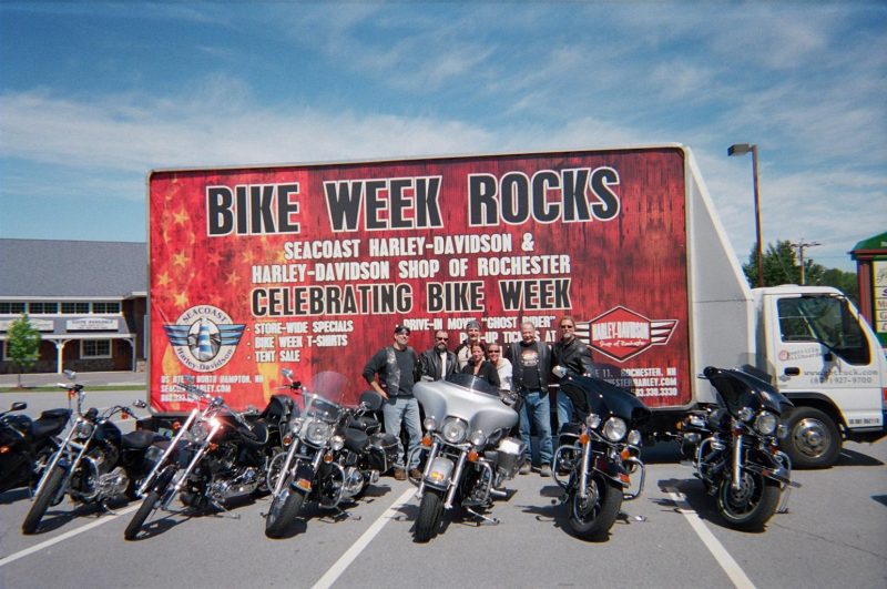 Mobile billboard at bike week