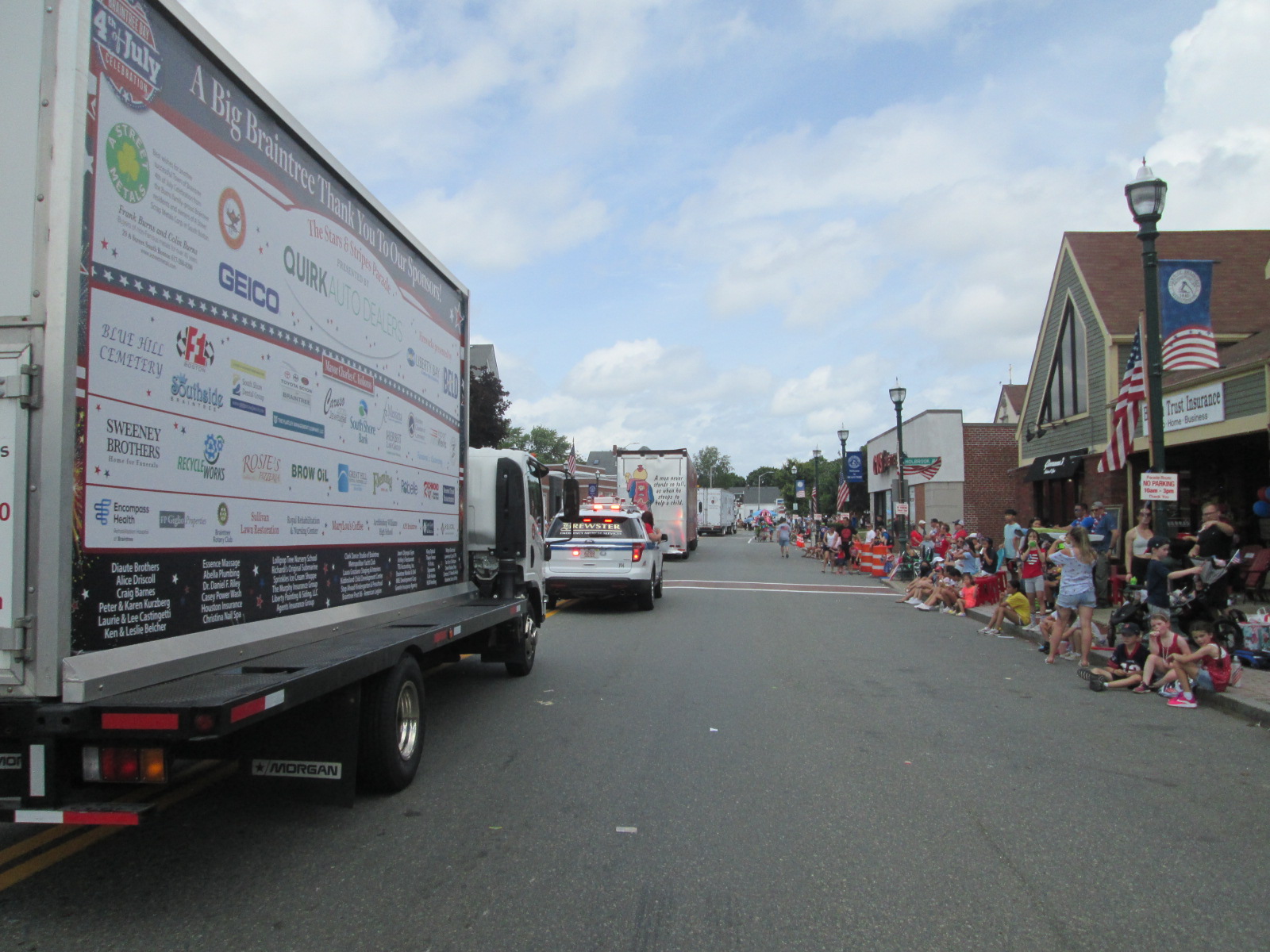 Billboard truck in 2021 Braintree Parade