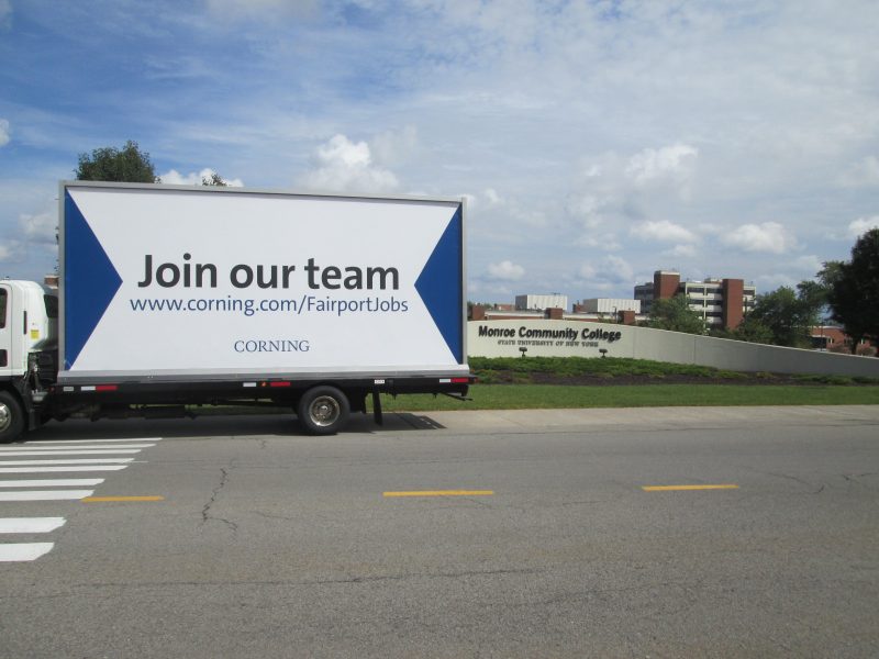 Join Our Team Mobile Billboard at Monroe Community College