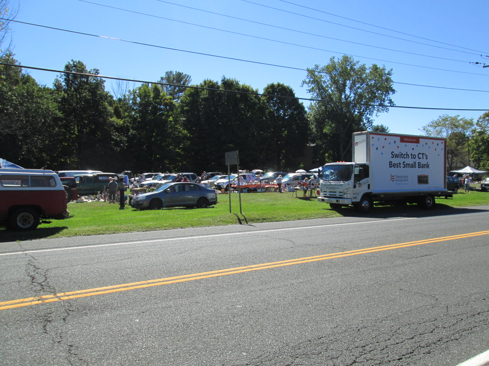 Mobile Billboard at Woodbury CT farmer's market