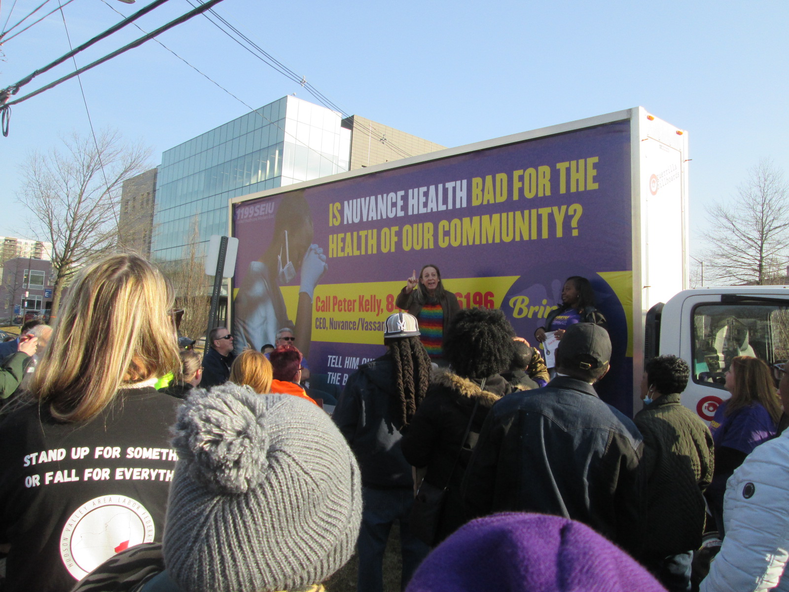 1199SEIU rally in Poughkeepsie NY on March 11, 2022