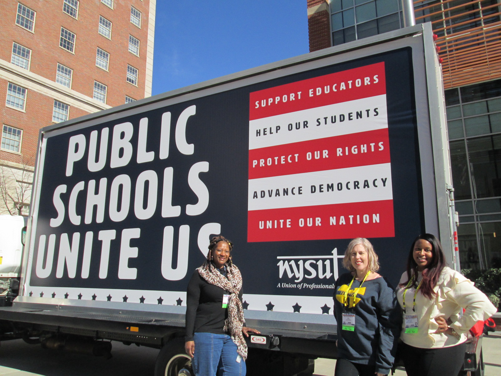 NYSUT Mobile Billboard in Albany NY April 2022