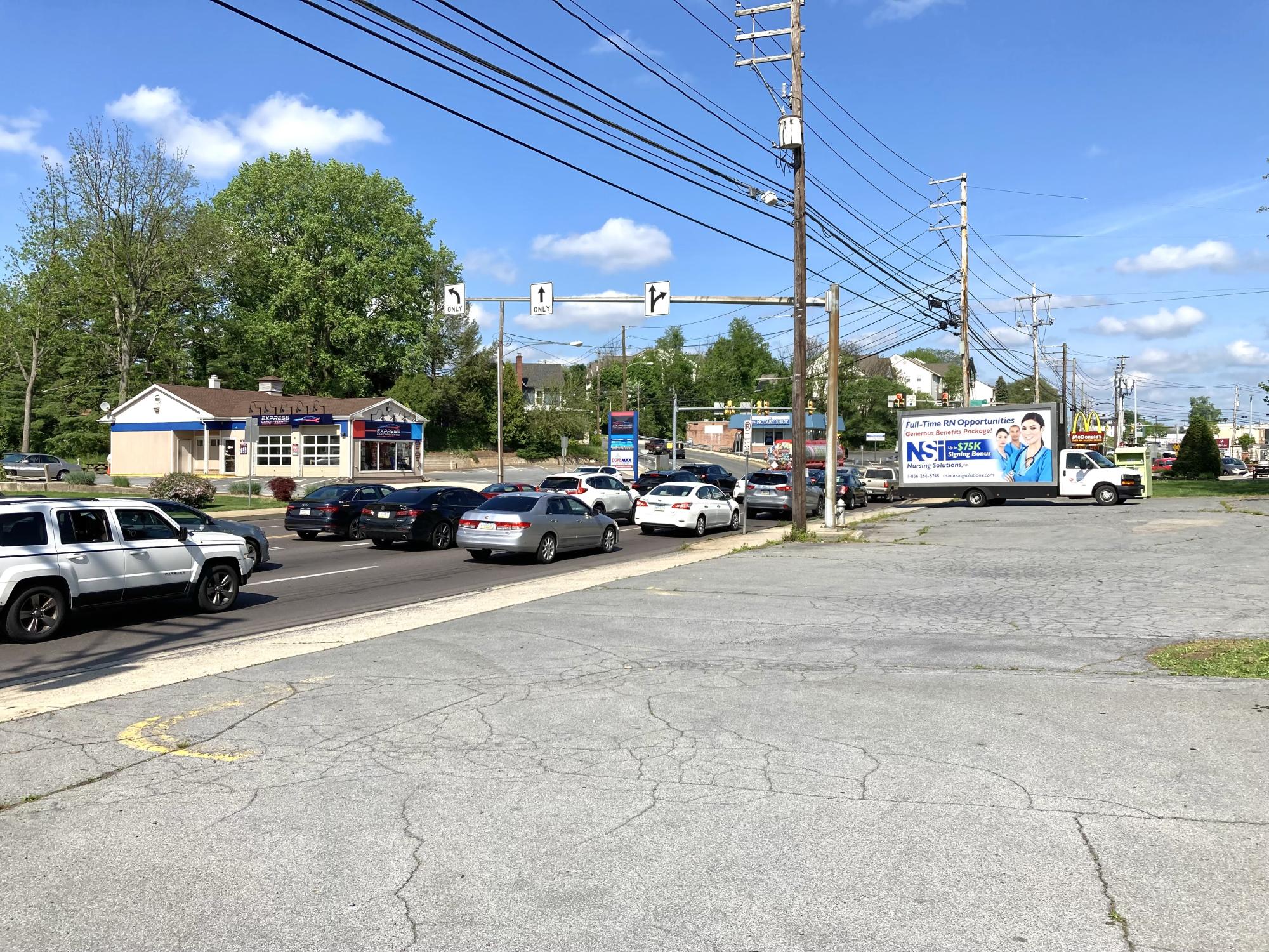 Mobile billboard truck in Pennsylvania