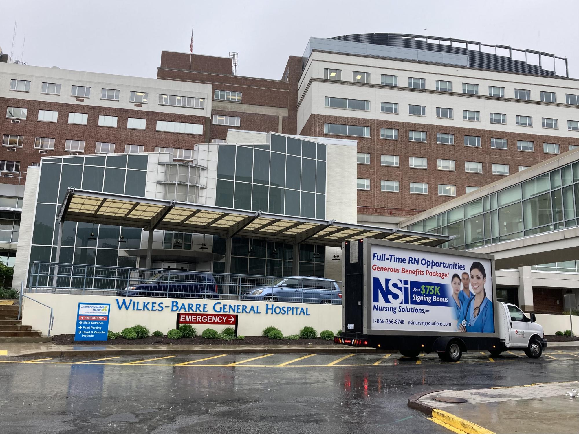 Mobile billboard ad in Wilkes-Barre PA