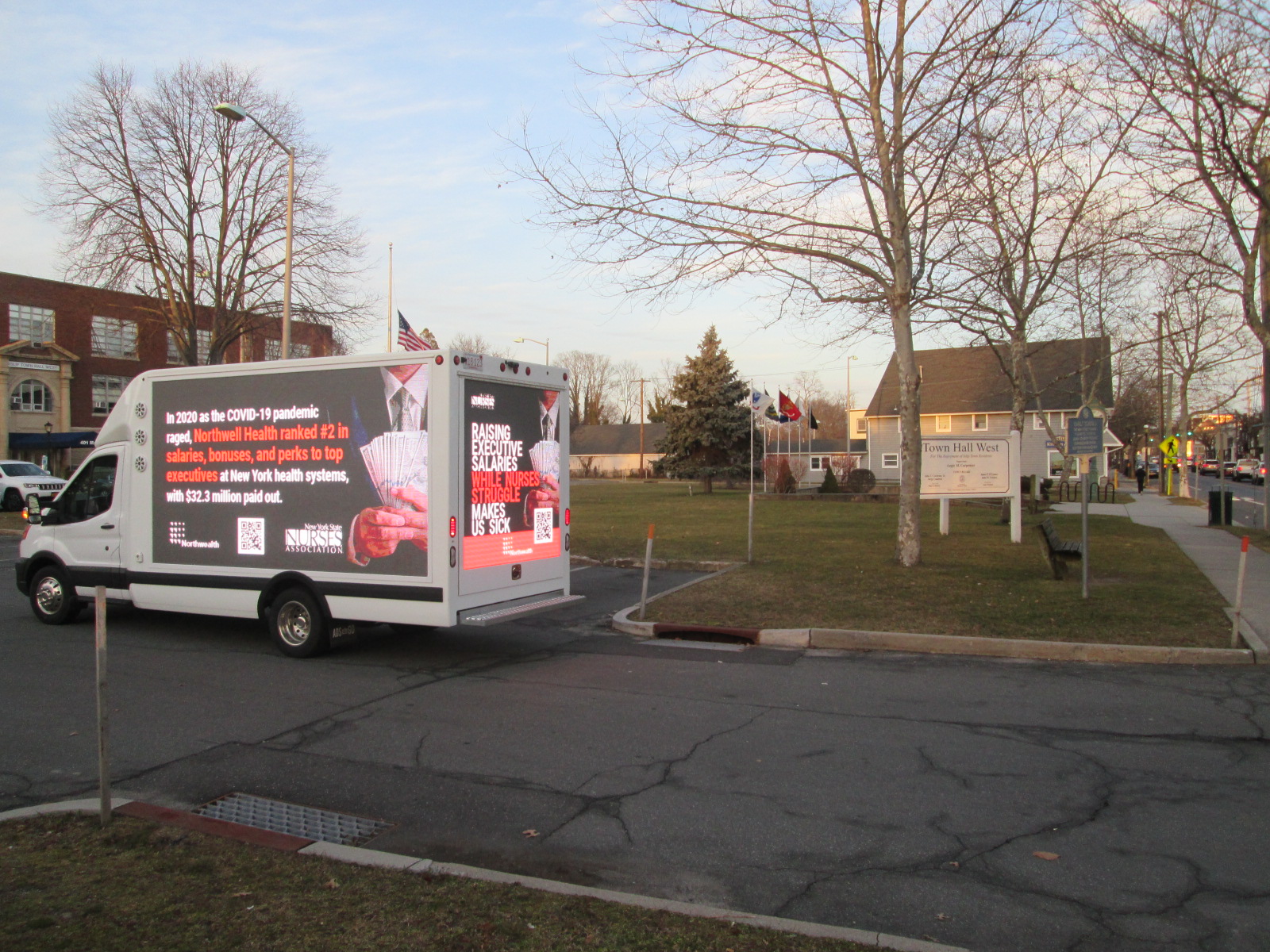 Digital LED mobile billboard truck in Islip, Long Island, NY