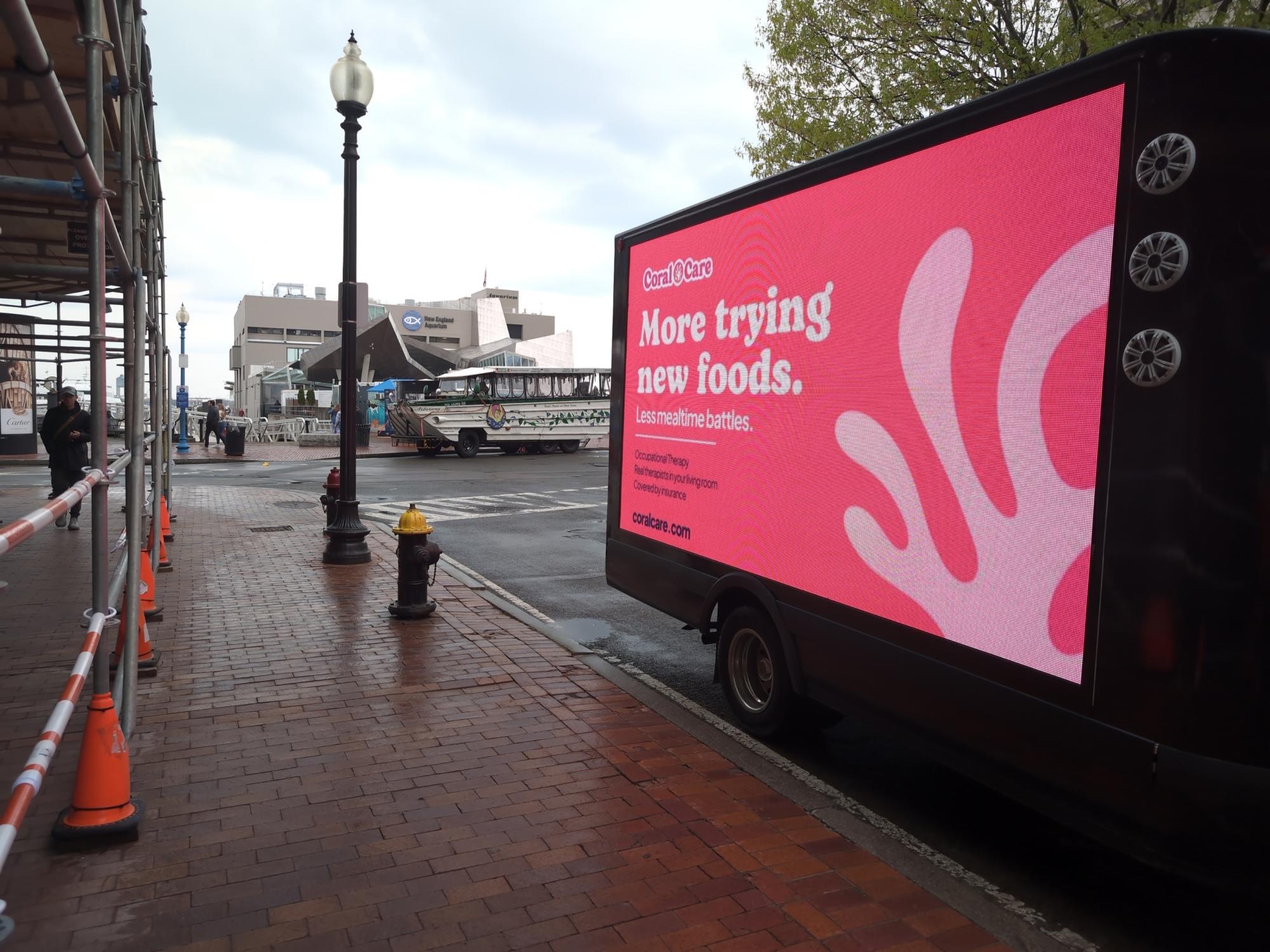 LED mobile billboard ad in Boston.